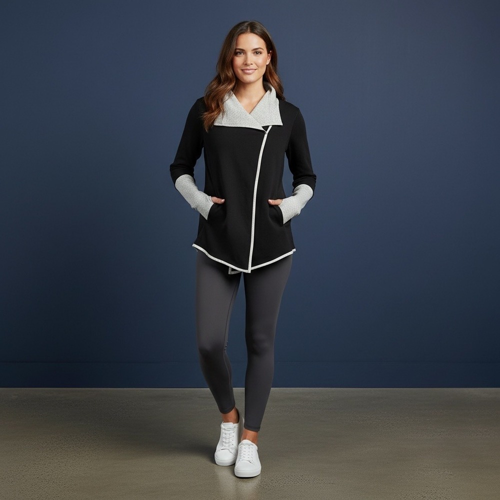Ivivva Women's Black Grey Reversible Jacket Athletic Athleisure Size‎ Small